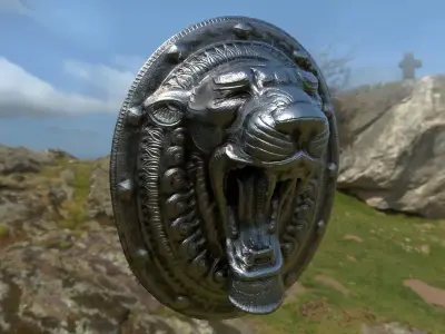 Metal sculpture Low-poly 3D model purchase