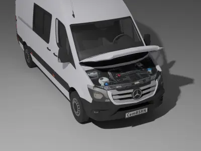 Mercedes - Benz Sprinter 2013 Panelvan 3d Model 3D model