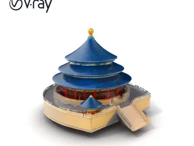 Temple of Heaven Architectural model pack Low-poly 3D model