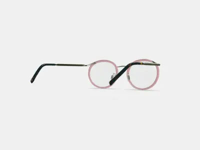 Bergen Eyeglasses in Rose Water with Riesling 3D model