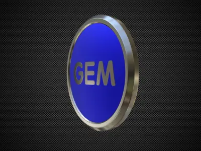 polaris gem logo 3D model
