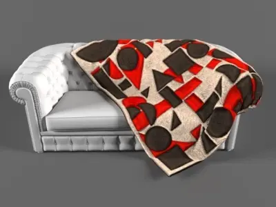 Sewing designer art - RnB - Red and Black concept 3D model