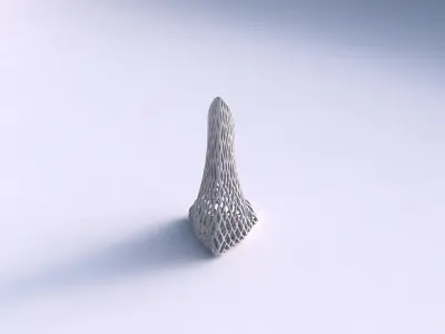 Vase grounded tipping triangle with lattice tiles  3D print model