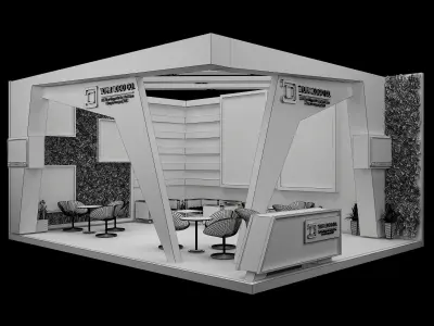 Booth Exhibition Stand a606a 3D model