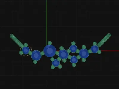 Cluster Diamond Pendant Gold Zircon Layering Necklace 3D print model