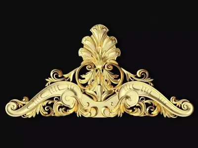 Central decor ornament for furniture 3D model 960