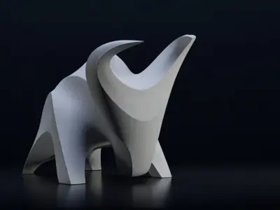 Abstract bull sculpture 3d print 3D print model