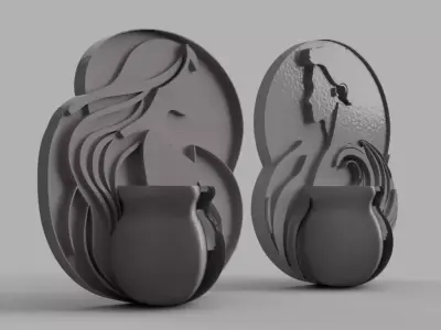 Artistic Wall Planters 3D print model
