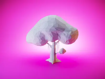 Low Poly Tree polygonal Low-poly 3D model