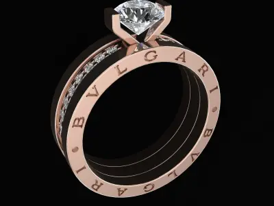 BVLGARI RING 3D PRINTING MODEL 3D print model