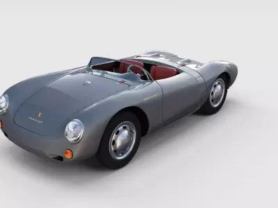 Porsche 550 Spyder gray rev 3D model