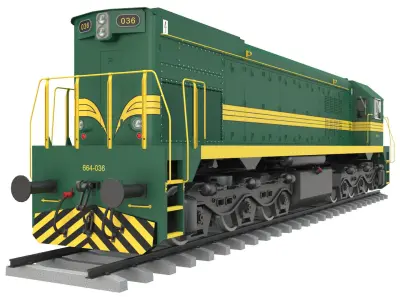 Diesel Electric Locomotive 664-036 3D model