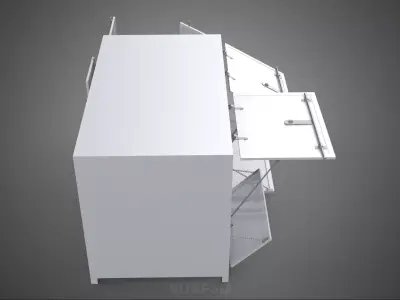 CARGO OPEN SIDE BOX DELIVERY BACK TRUCK CAR VAN URBAN REGIONAL 3D model