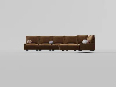 large L-shaped sectional sofa 3D model