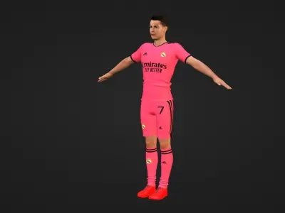 Cristiano Ronaldo - Real Madrid Low-poly 3D model