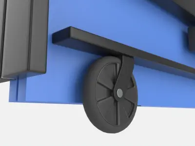 Indoor Table Tennis Table ITTF Folded 3D model