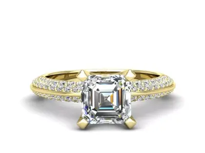 Engagement ring Stella ascher 3D print model