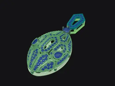 necklace bulgar gold diamond jewellery  3D model