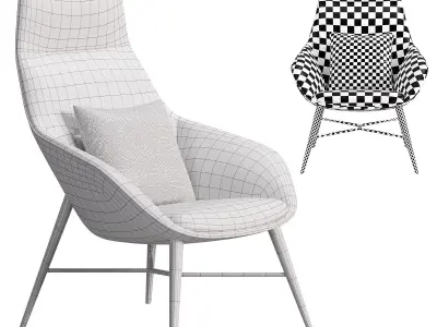 Sachet lounge Armchair by Davisfurniture 3D model