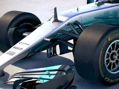 F1 Mercedes W08 2017 3D model
