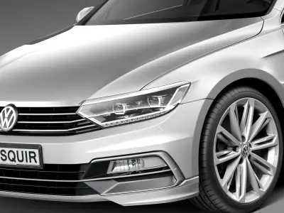 Volkswagen Passat R-line 2015 3D model
