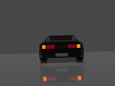 Lowpoly Racing Car Low-poly 3D model