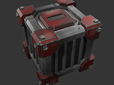 Sci-fi crate Low-poly 3D model