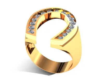 anillo  Herradura Horseshoe Ring 3D print model