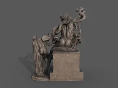 Laocoon and His Sons Low-poly 3D model