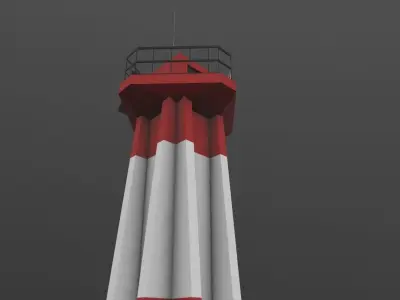 Light House West Mall Low-poly 3D model