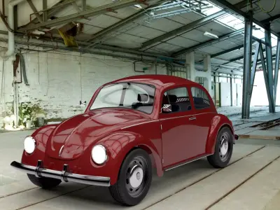 Beetle volkswagen - volkswagen 3D model