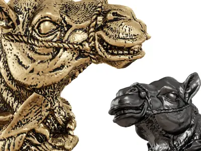 Camel Head Statue 3D model