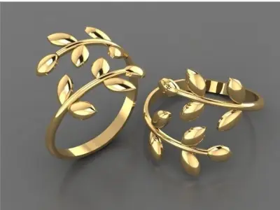 Ring leaf Free 3D print model