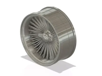 Resin 3d printable Dayton wire wheels for scale car models 3D print model