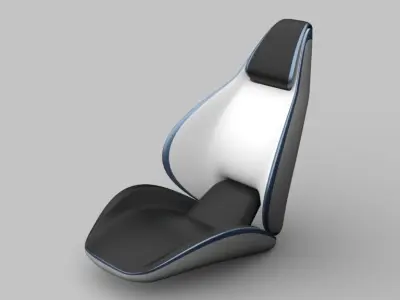 Contemporary Car seat Concept design 3D model