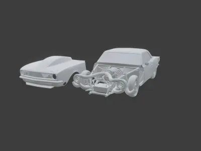 Drag camaro 3D model