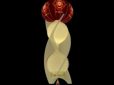 Chinese Red Lantern 3D model order