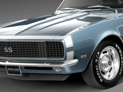 Chevrolet Camaro SS RS convertible CG 1967  3D model