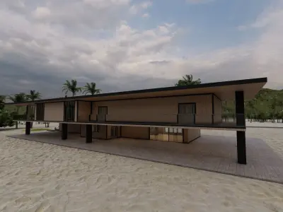 Casa Scene- Beach villa-Modern House 3D model