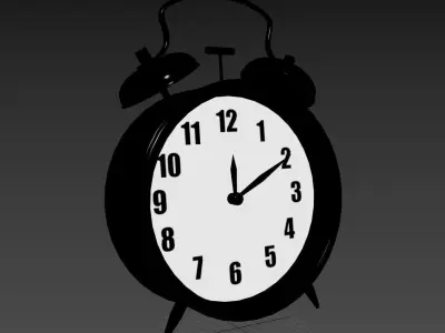 Alarm Clock 3D Model Revit Family Face Based Free low-poly 3D model