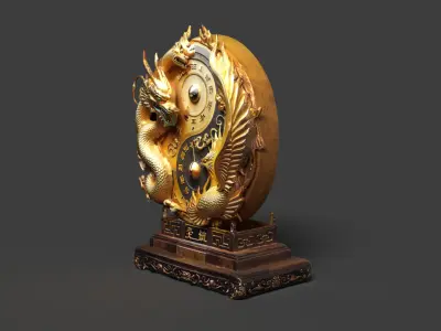 Chinese yin yang symbol  Low-poly 3D model