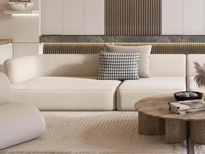 style living room Modern 3D model