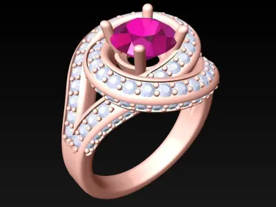 Diamond Ring - Womens Rings - G2N128 3D print model