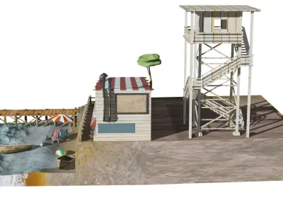 Beach House 3D model