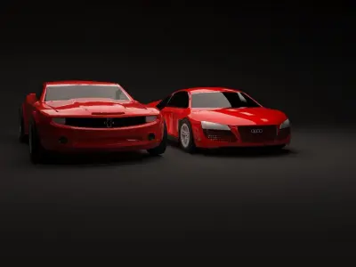 Cars 2 audi Low-poly 3D model
