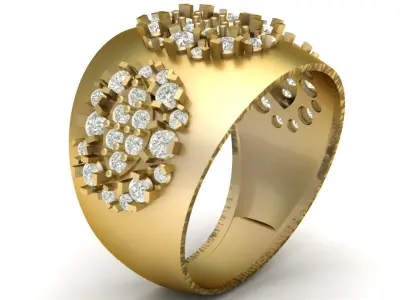 LUXURY FILIGREE RING FOR WOMEN 3D PRINTABLE MODEL 3D print model