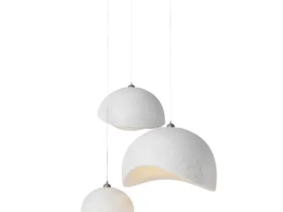Concrete pendant lamps B style 3D model