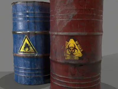 Oil Barrel  Low-poly 3D model