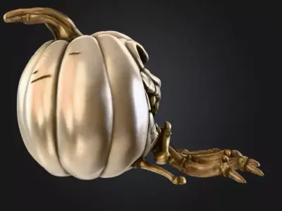 Cursed Pumpkin Fiend Low-poly 3D model