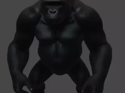 Majestic Gorilla 3D Model 3D model